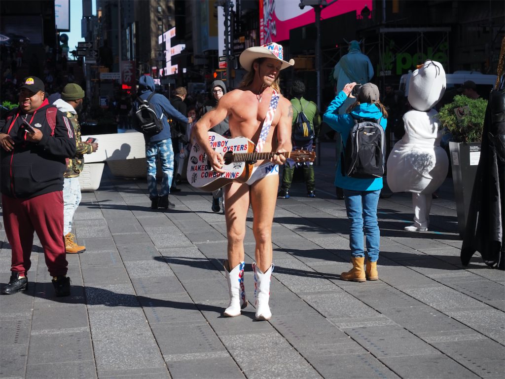 naked Cowboy am Times Square